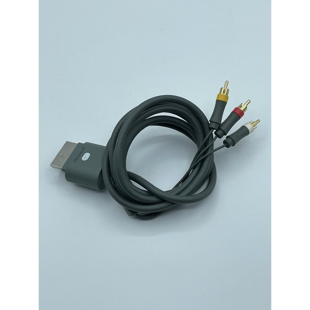 Microsoft Xbox 360 TV Composite Audio Video AV Cable Cord, OEM Original Tested